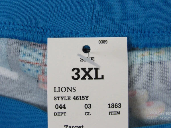 Target Mens Blue 2-Piece Long-Sleeve Lion Pajama Set