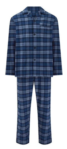 MEN'S WARM TRADITIONAL PYJAMA SET BRUSHED 100% COTTON PJ'S SIZES VARIOUS PATTERN