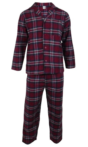 Mens Pyjamas Flannel/Brush Cotton Warm PJ Pyjama Set PJS Sizes S-4XL Nightwear