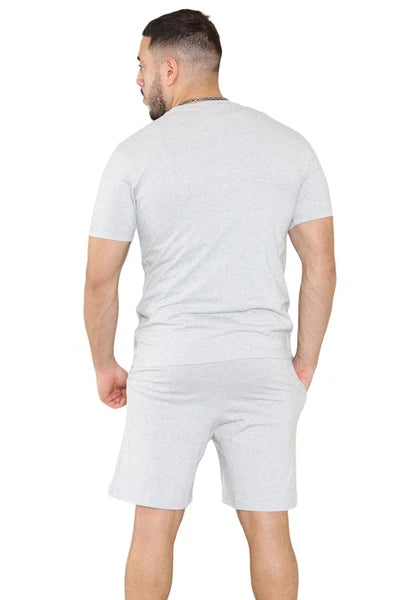 Mens Pyjamas Shorts Set Short Sleeve Nightwear Pjs Loungewear Cotton Size S-XL