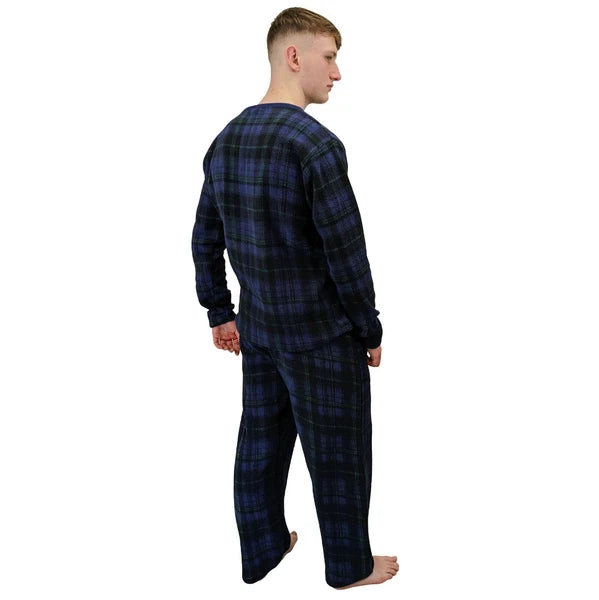 Men's Pyjama Set Fairisle Comfort Fleece Design PJS Soft Warm 2 PC S-4XL L/S PJ