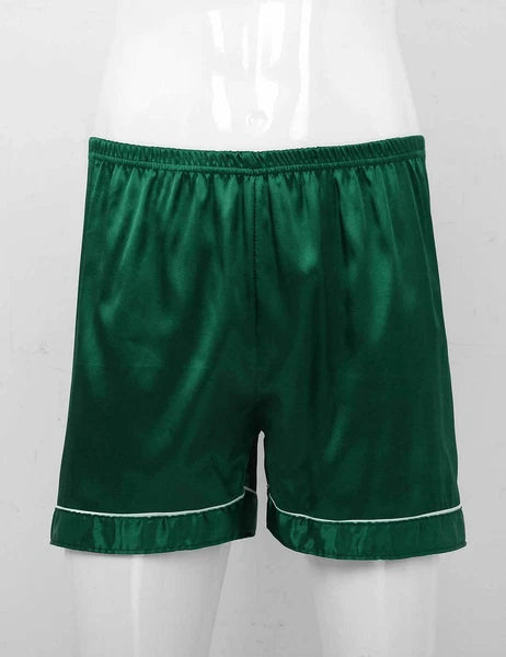 Men's Pajamas Set Soft Satin Homewear Ice Silk Bathrobes Sleepwear Nightwear