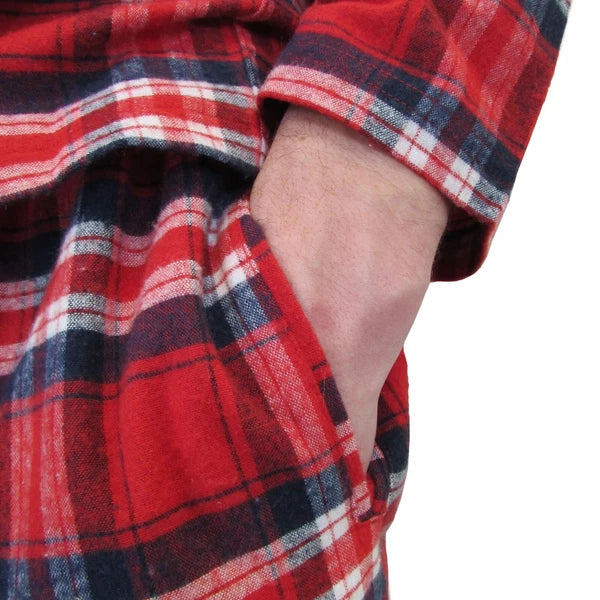Mens Pyjamas Flannel/Brush Cotton Warm PJ Pyjama Set PJS Sizes S-4XL Nightwear