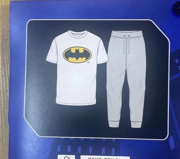 Men’s Batman Short Sleeve Long Leg Pyjama Cotton Rich - Different Sizes