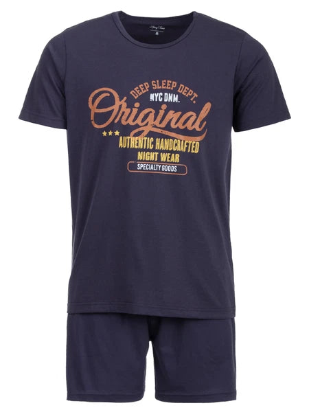 Henry Terre Mens Pyjamas Shorty Original Authentic Nightwear Set M-5XL Cotton-