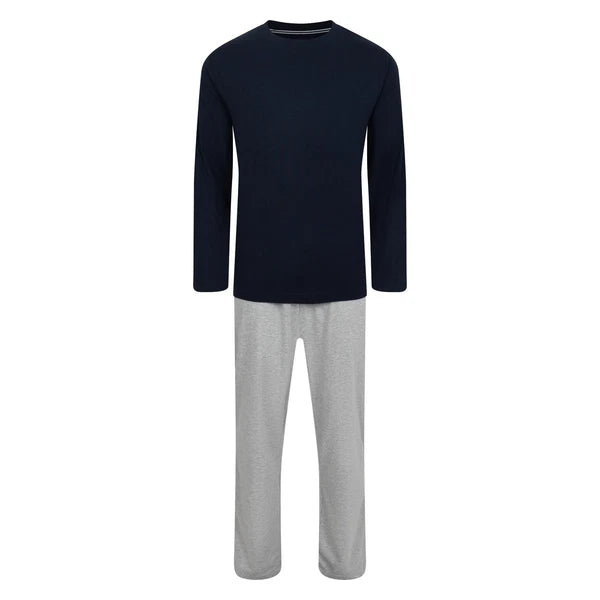 Mens Pyjamas Hanes Long Sleeve Long PJ Sets 5 Colours Sizes S - XXXXXL Brand New