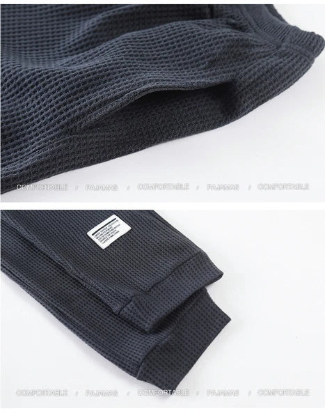 2023 Pyjamas Long Sleeve Cotton Suit Set for Women Men Autumn and Winter