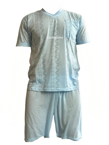 Mens SUMMER Cool Pyjamas Shorts Set Short Sleeve Nightwear Pjs Loungewear Cotton