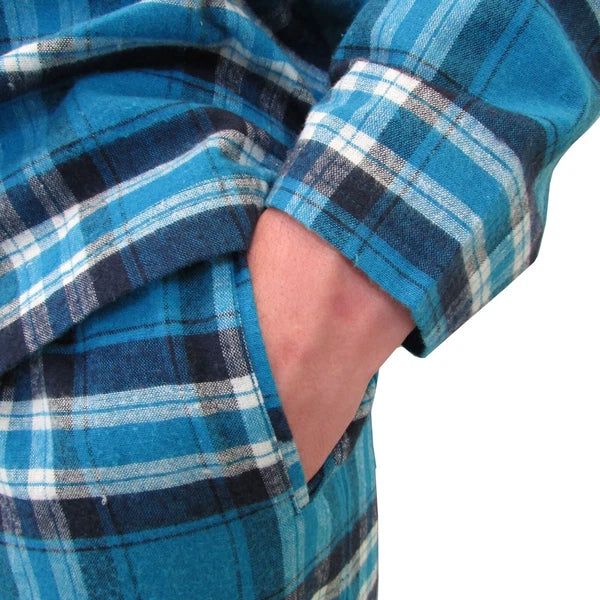 Mens Pyjamas Flannel/Brush Cotton Warm PJ Pyjama Set PJS Sizes S-4XL Nightwear