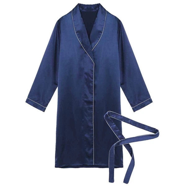 Men's Pajamas Set Soft Satin Homewear Ice Silk Bathrobes Sleepwear Nightwear