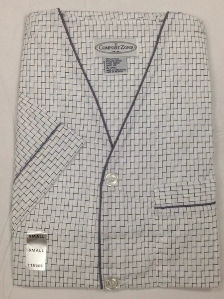 NEW Men's 2PC Comfort Zone Short Sleeve/Short Leg Pajama Set  Size S / 4 XL