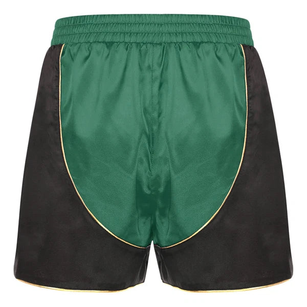 Men's Silk Satin Pajamas Set Vest Top and Boxer Shorts Sleepwear Home Loungewear