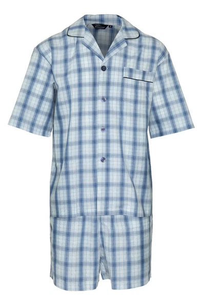 Men's Summer Pajama Set Short Sleeve Shirt Shorts Pajama by Champion luxury pj's