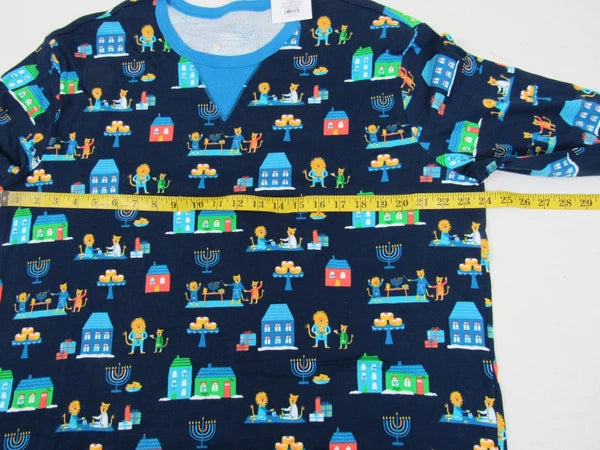 Target Mens Blue 2-Piece Long-Sleeve Lion Pajama Set