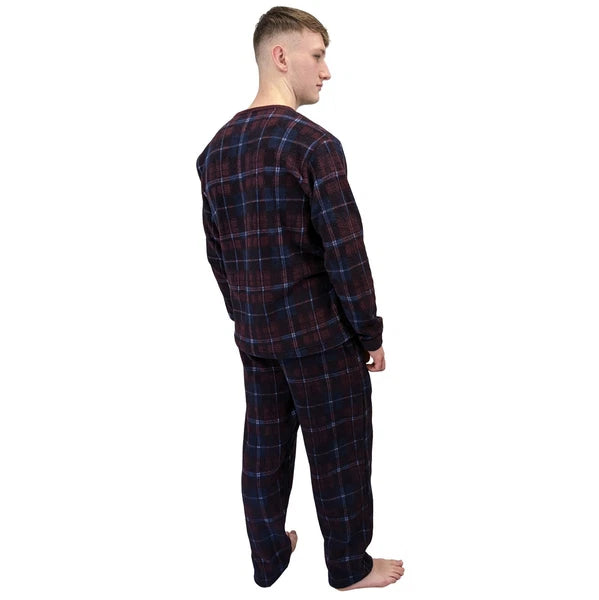 Men's Pyjama Set Fairisle Comfort Fleece Design PJS Soft Warm 2 PC S-4XL L/S PJ