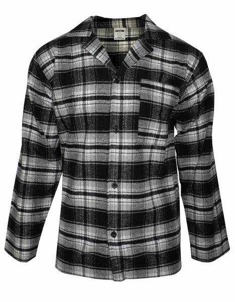 Mens Pyjamas Flannel/Brush Cotton Warm PJ Pyjama Set PJS Sizes S-4XL Nightwear