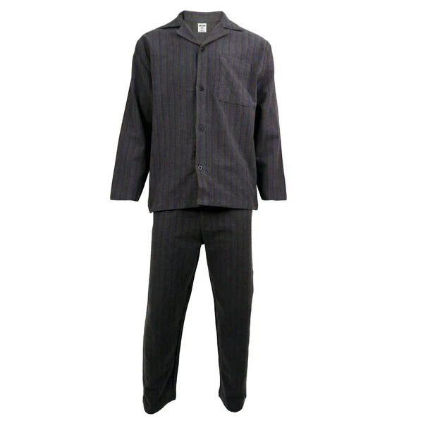 Mens Pyjamas Flannel/Brush Cotton Warm PJ Pyjama Set PJS Sizes S-4XL Nightwear