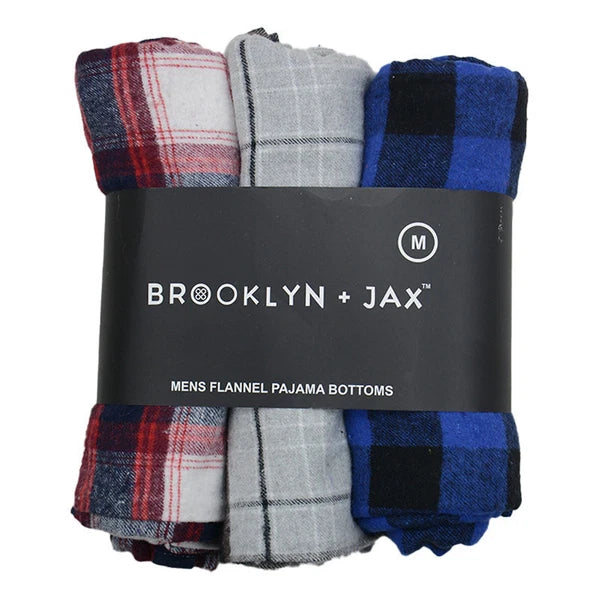Mens Pyjamas Bottoms Flannel Check PJs Set Tartan Trousers Loungewear Pyjamas