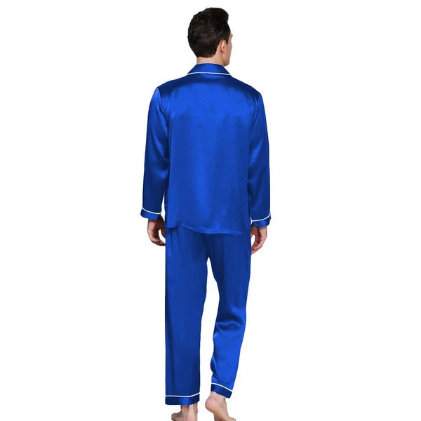 Mens Silk Satin Pajama Set - Top and Bottom  ** Great Gift  Idea  **