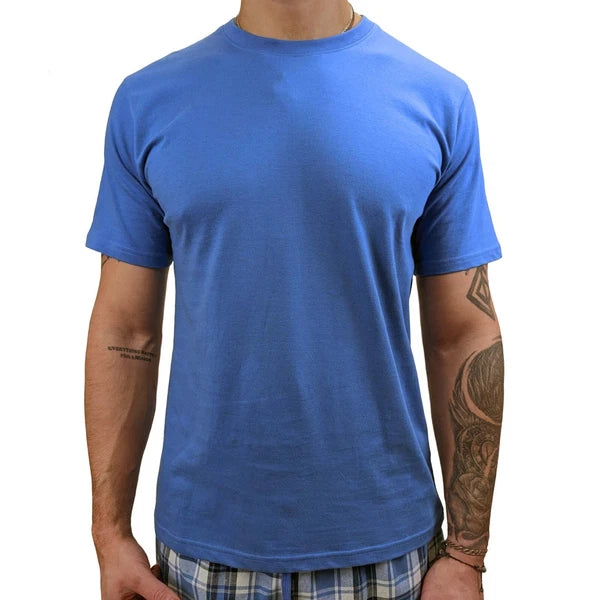 Pyjama SET Mens Cotton Top & Pant Lounge Pockets Sleep 2 Piece PJS Summer M/4XL