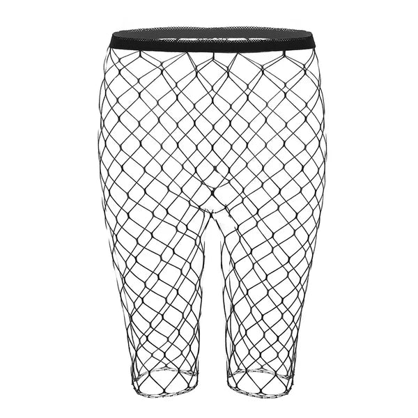 Men Shiny Glossy See-Through Metallic Chiffon Jumpsuit Bodysuit /Pajama Set