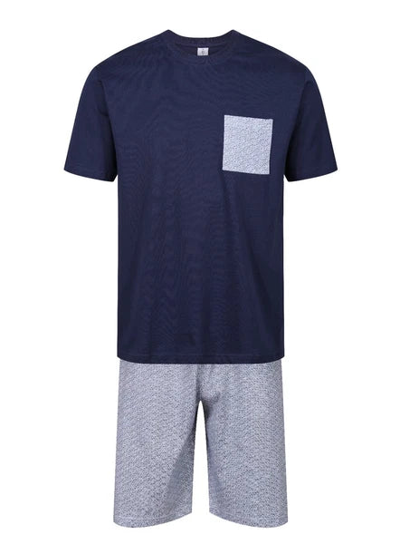 Mens Short Pyjamas PJ Set Premium Sleep Lounge Tartan Check Nightwear M-XXL New