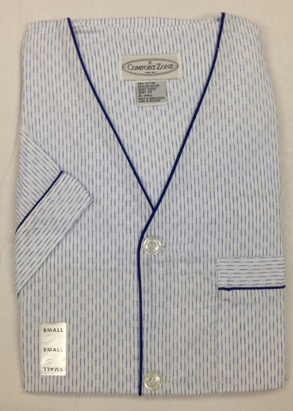 NEW Men's 2PC Comfort Zone Short Sleeve/Short Leg Pajama Set  Size S / 4 XL