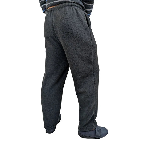 Mens Fleece Warm Soft Pyjamas Striped PJ Set Nightwear Nightsuit Pyjama S-4XL
