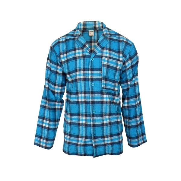 Mens Pyjamas Flannel Brushed Cotton Check Stripe Pyjama Set PJS Sizes S  2XL 3XL
