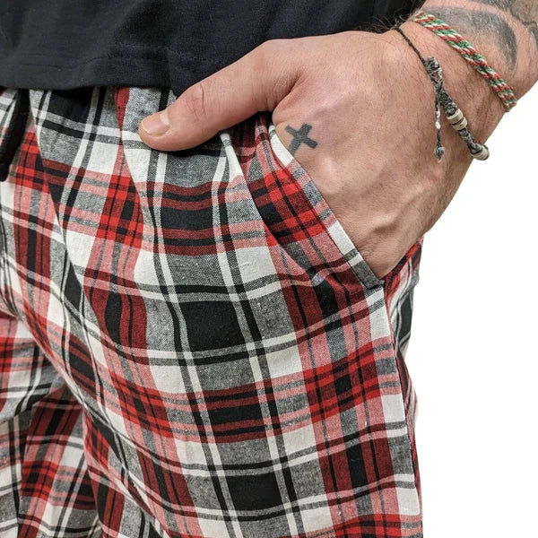 Pyjama SET Mens Cotton Top & Pant Lounge Pockets Sleep 2 Piece PJS Summer M/4XL