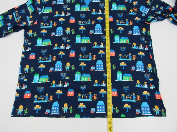 Target Mens Blue 2-Piece Long-Sleeve Lion Pajama Set