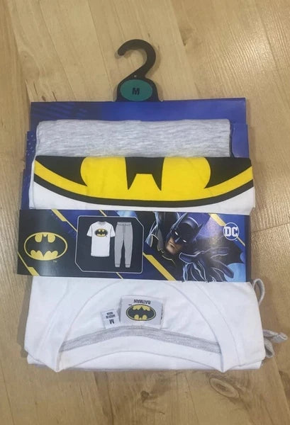 Men’s Batman Short Sleeve Long Leg Pyjama Cotton Rich - Different Sizes