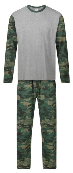 MENS PYJAMAS LONG SLEEVE TOP TROUSERS PJ SET NIGHT LOUNGE WEAR WITH POCKETS BNWT