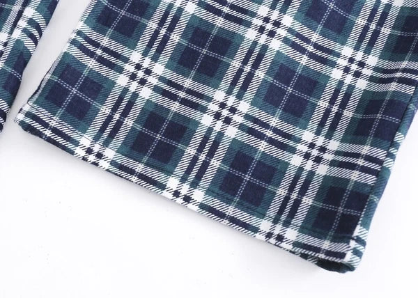 Men's Pajamas Set 100% Cotton Sleepwear Long Sleeve Button Top Pants Nightwear