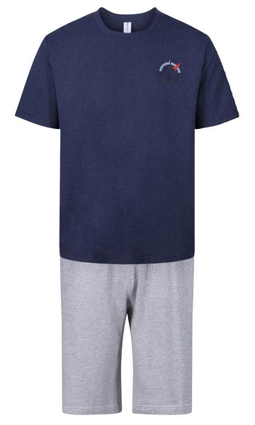 MENS SHORT PYJAMAS JACQUARD SHORTS PJ LOUNGE SLEEP WEAR SET M L XL XXL BNWT