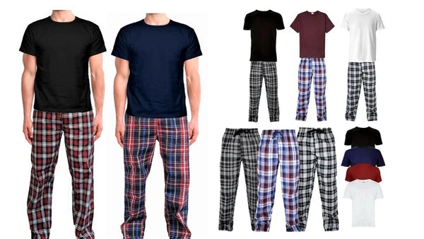 Mens Short Sleeve Pyjama Set Pj T-Shirt Pyjamas Loungewear Nightwear Sleepwear