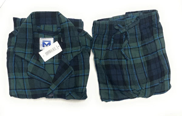 Majestic International 100% Cotton Plaid Pajama Set