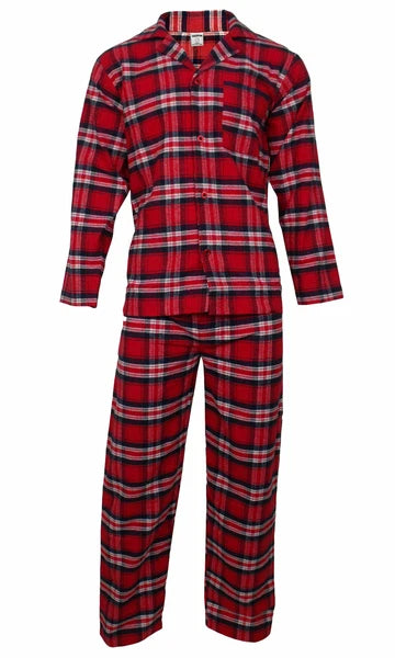 Mens Pyjamas Flannel/Brush Cotton Warm PJ Pyjama Set PJS Sizes S-4XL Nightwear