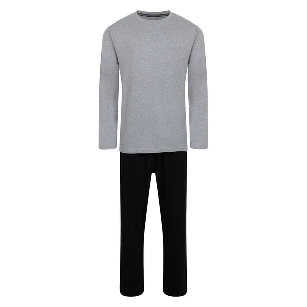 Mens Pyjamas Hanes Long Sleeve Long PJ Sets 5 Colours Sizes S - XXXXXL Brand New