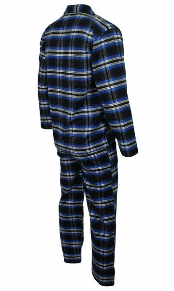Mens Pyjamas Flannel/Brush Cotton Warm PJ Pyjama Set PJS Sizes S-4XL Nightwear