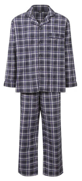 MEN'S WARM TRADITIONAL PYJAMA SET BRUSHED 100% COTTON PJ'S SIZES VARIOUS PATTERN