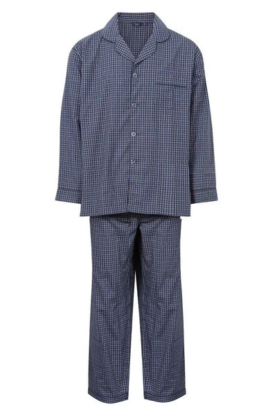 Mens Long Traditional Pyjamas 2 Piece Classic Set Hospital Top+Bottoms Nightwear