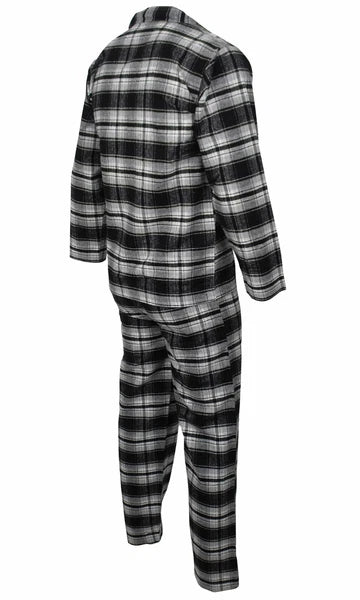 Mens Pyjamas Flannel/Brush Cotton Warm PJ Pyjama Set PJS Sizes S-4XL Nightwear