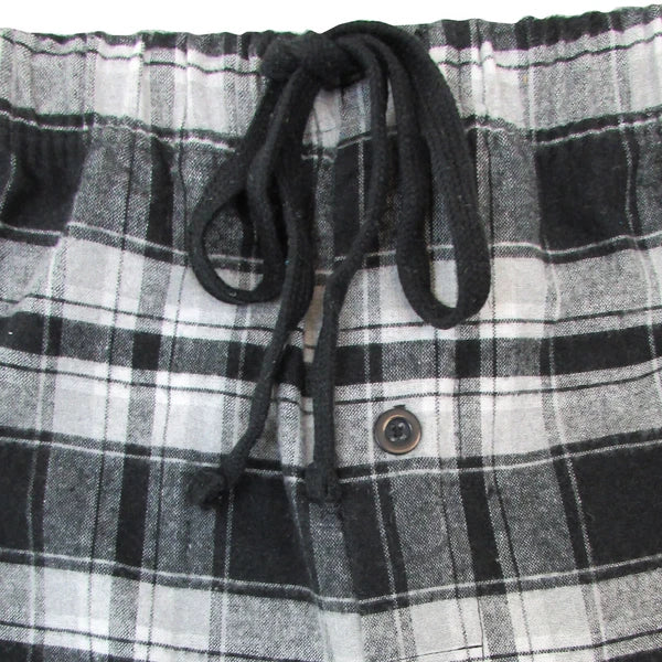 Mens Pyjamas Flannel Brushed Cotton Check Stripe Pyjama Set PJS Sizes S  2XL 3XL