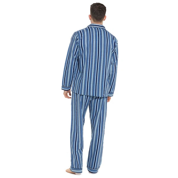 Mens BRUSHED Cotton PYJAMAS Set Winter Warm Traditional 100% Cotton FLANNEL PJs