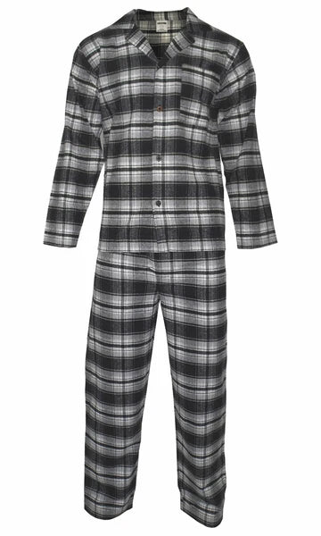Mens Pyjamas Flannel/Brush Cotton Warm PJ Pyjama Set PJS Sizes S-4XL Nightwear