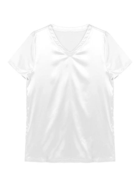 Mens Muscle Shirts Pajama Set Sexy Satin Sleepwear Tank Top Shorts Nightwear