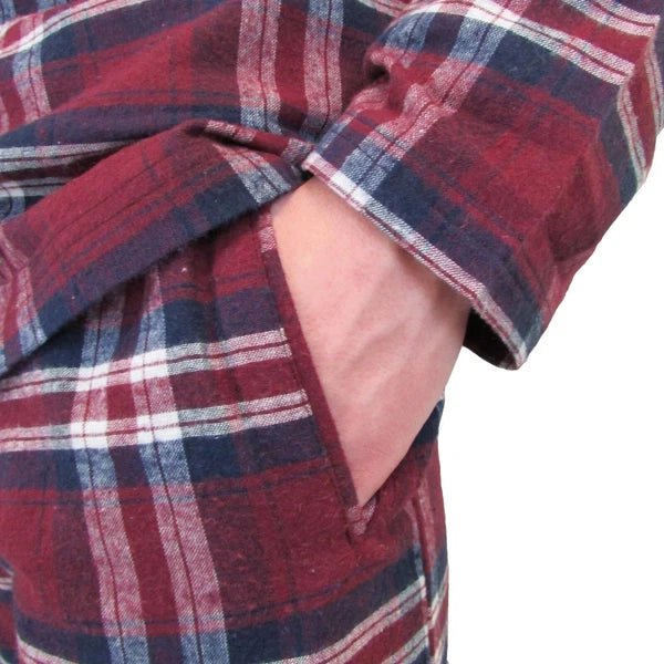 Mens Pyjamas Flannel/Brush Cotton Warm PJ Pyjama Set PJS Sizes S-4XL Nightwear