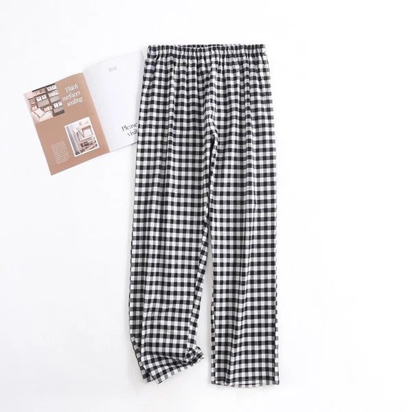 Men's Pajamas Set 100% Cotton Sleepwear Long Sleeve Button Top Pants Nightwear