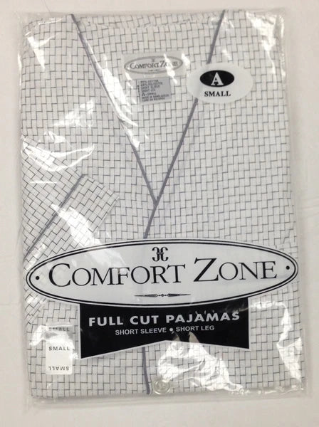 NEW Men's 2PC Comfort Zone Short Sleeve/Short Leg Pajama Set  Size S / 4 XL